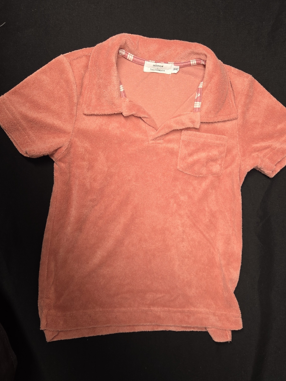Coral Terry Polo Shirt for Kids